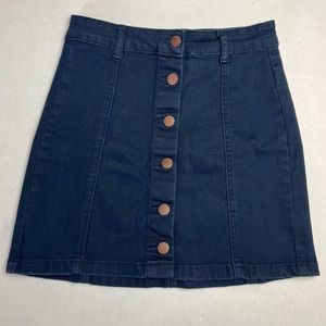 Forever 21 denim blue Mini Short Jean front buttoned Skirt